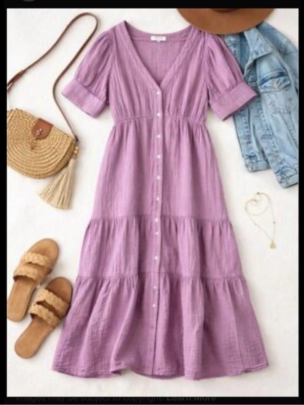 Madewell Lightspun Button-Front Tiered Midi Dress